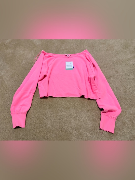 JoyLab Tops - Joy Lab Cropped Fit Off the Shoulder Cropped Pink Pullover NWT
